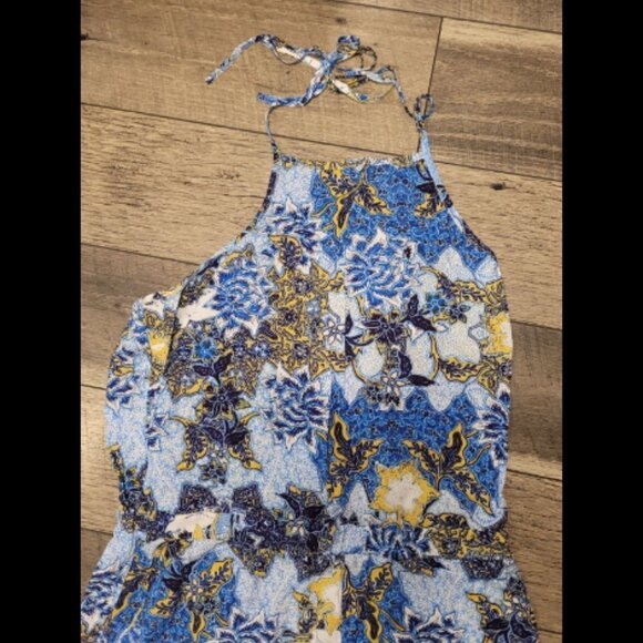 2 for $20 Jack by BB Dakota Jumpsuit Open Back Halter Floral Size M - Picture 5 of 10